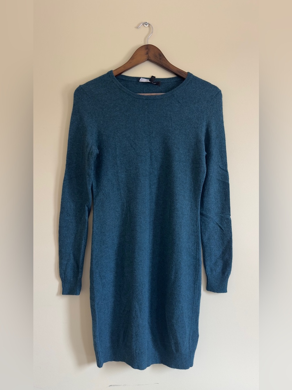 Saks 100% Cashmere Knit Dress in Teal